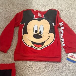 Disney Red Mickey Mouse Graphic Kids Sweatshirt